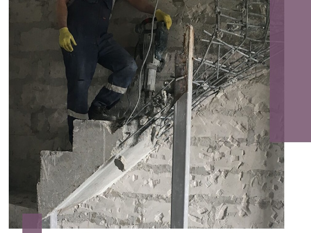 Демонтаж металлических и бетонных лестниц в Павловском Посаде