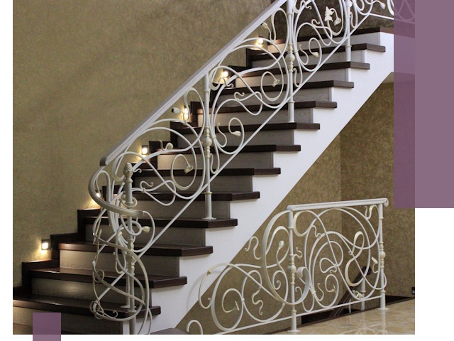 Кованые лестницы под ключ в Павловском Посаде — изготовление и монтаж