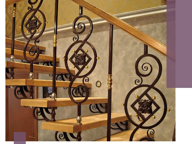 Изготовление кованых лестниц под ключ в Павловском Посаде