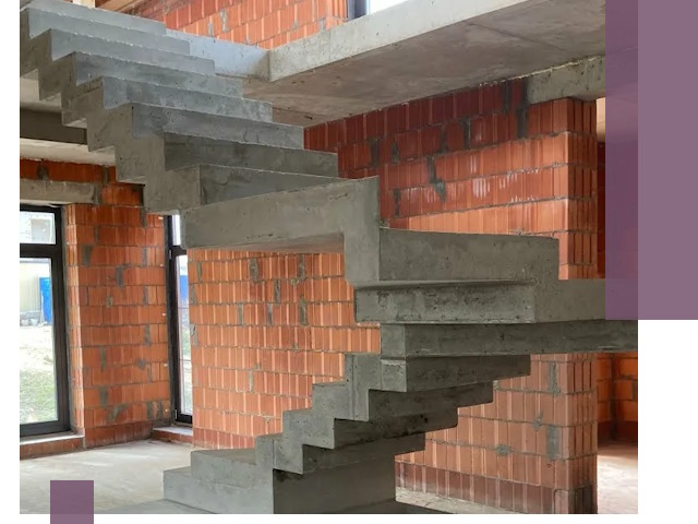 Изготовление бетонных лестниц под ключ в Павловском Посаде