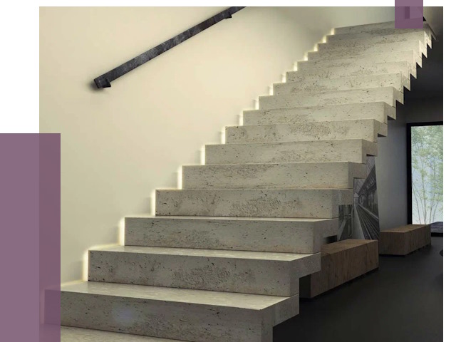 Облицовка бетонных лестниц в Павловском Посаде от 4573 руб/м2