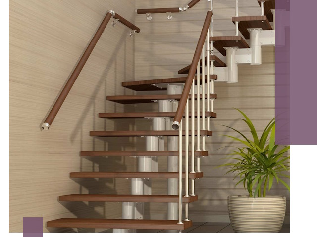 Изготовление модульных лестниц под ключ в Павловском Посаде