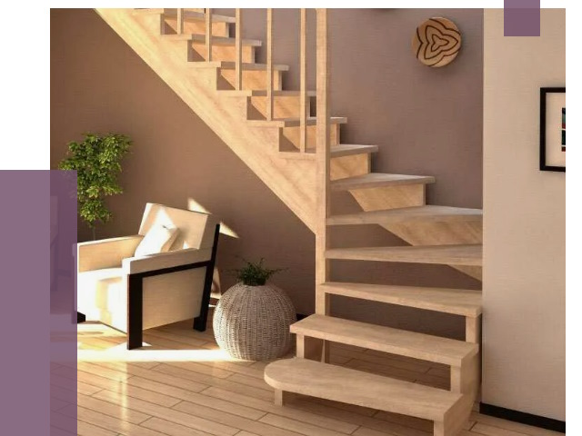 Изготовление Г-образных лестниц в Павловском Посаде от 18800 руб. 