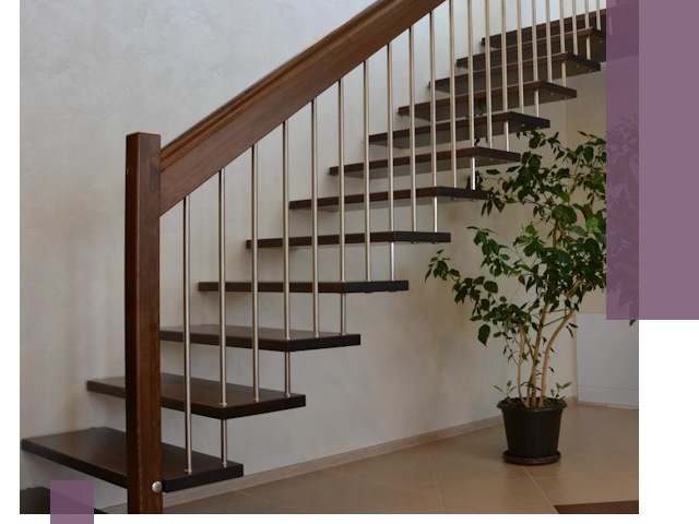 Лестницы на больцах под ключ в Павловском Посаде – изготовление и монтаж