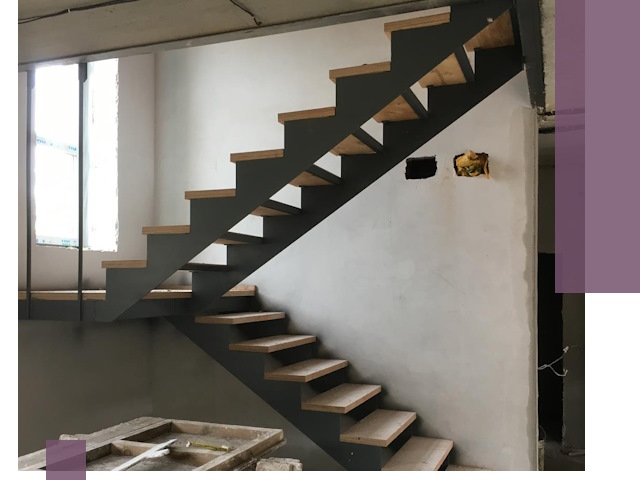 Изготовление лестниц на металлокаркасе в Павловском Посаде от производителя