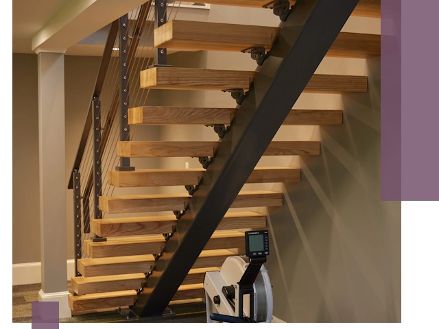 Лестницы на монокосоурах под ключ в Павловском Посаде - изготовление и монтаж