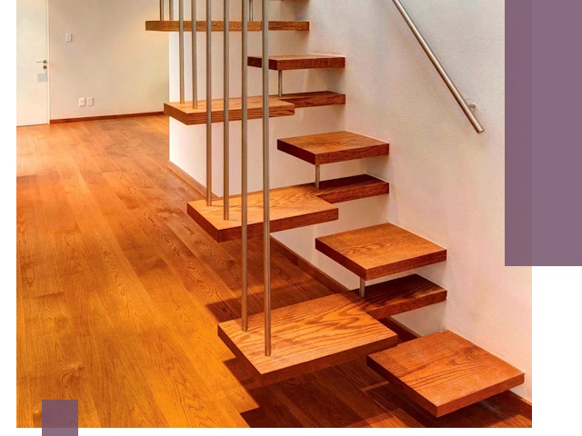 Лестницы «гусиный шаг» на заказ в Павловском Посаде для узких пространств