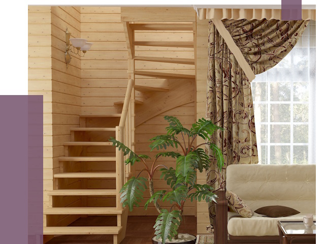 Лестницы для дачи в Павловском Посаде от 75453 руб.  | ПРОЛЁТ-Пвл