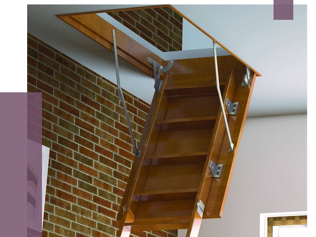 Установка чердачной лестницы в Павловском Посаде от 7774 руб. | ПРОЛЁТ-Пвл