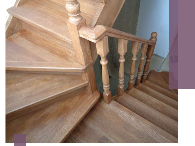 Дубовые лестницы под ключ в Павловском Посаде: изготовление и монтаж