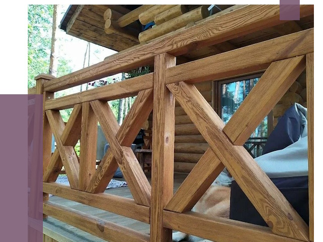 Деревянные перила под ключ в Павловском Посаде от 7622 руб. 