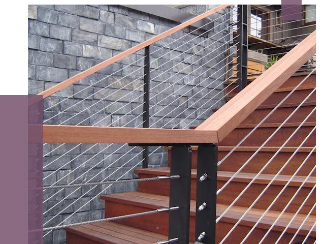 Тросовые перила под ключ в Павловском Посаде от 7723 руб.