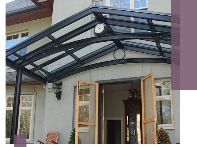 Изготовление и монтаж навесов и козырьков в Павловском Посаде