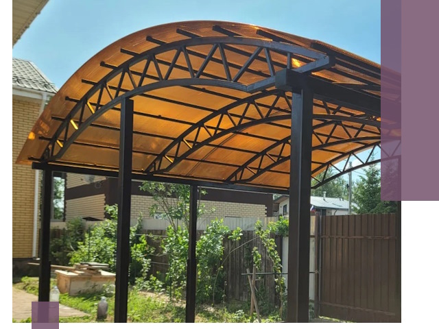 Изготовление навесов под ключ в Павловском Посаде из качественных материалов