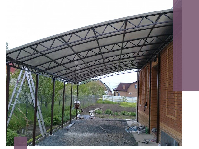 Профессиональный монтаж навесов под ключ в Павловском Посаде