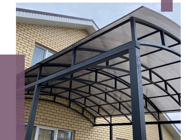 Монтаж козырьков в Павловском Посаде от 11432 руб. | ПРОЛЁТ-Пвл