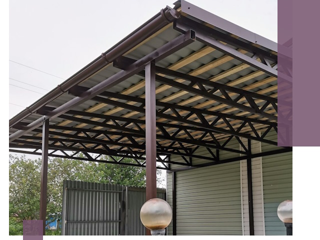 Навесы под ключ в Павловском Посаде: изготовление, монтаж и гарантия