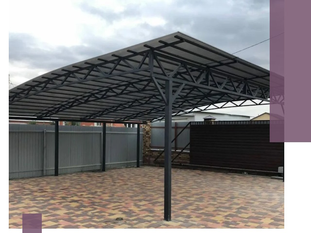 Недорогие навесы под ключ в Павловском Посаде — изготовление и монтаж