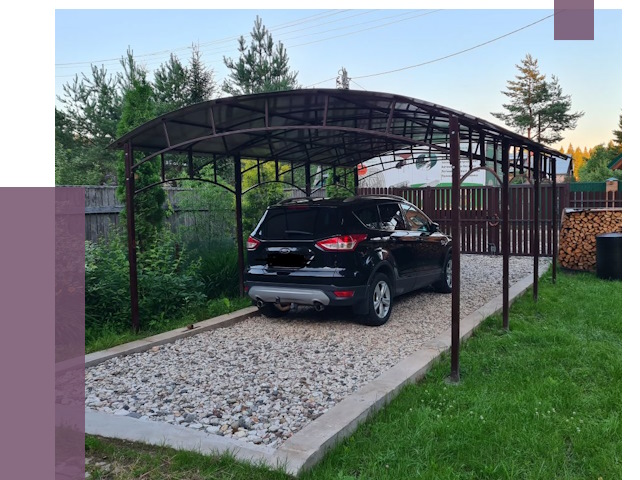 Навесы для автомобиля в Павловском Посаде от 13058 руб.  | ПРОЛЁТ-Пвл