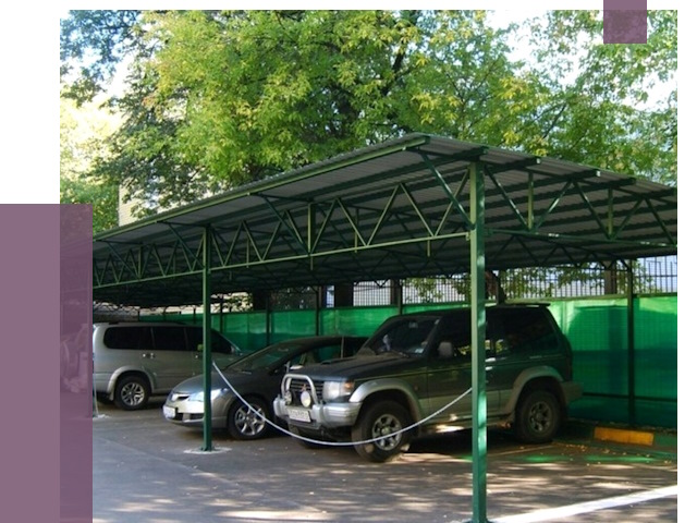 Навесы для парковки в Павловском Посаде от 79772 руб. заказать | ПРОЛЁТ-Пвл