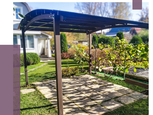 Навесы для дачи в Павловском Посаде от 12652 руб. под ключ — ПРОЛЁТ-Пвл