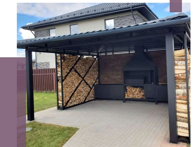 Навесы для барбекю в Павловском Посаде от 12652 руб. под ключ | ПРОЛЁТ-Пвл