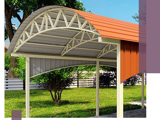 Навесы из профнастила под ключ в Павловском Посаде — установка и монтаж