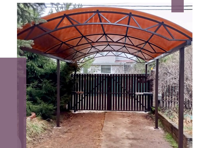 Арочные навесы в Павловском Посаде от 12652 руб. — изготовление и монтаж | ПРОЛЁТ-Пвл