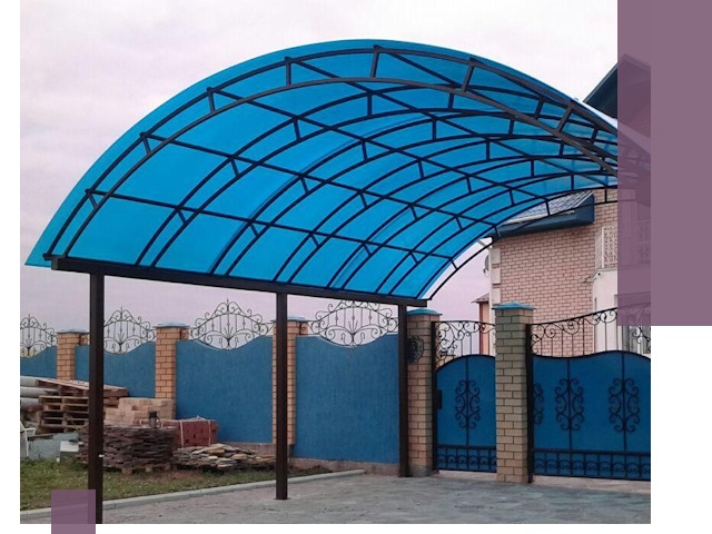 Арочные навесы под ключ в Павловском Посаде — изготовление и монтаж