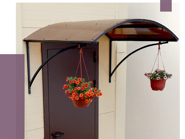 Козырьки над входом в Павловском Посаде от 14735 руб.  | ПРОЛЁТ-Пвл