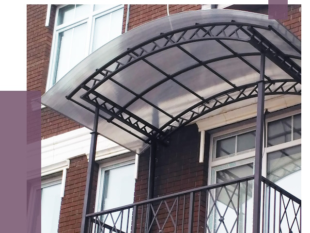 Козырьки над балконом в Павловском Посаде от 8587 руб. | ПРОЛЁТ-Пвл