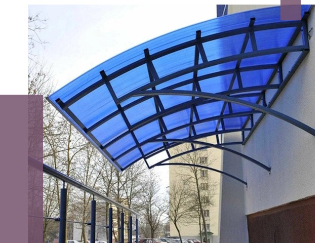 Козырьки из поликарбоната в Павловском Посаде от 4268 руб. под ключ | ПРОЛЁТ-Пвл