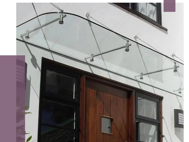 Стеклянные козырьки в Павловском Посаде от 18800 руб. | ПРОЛЁТ-Пвл