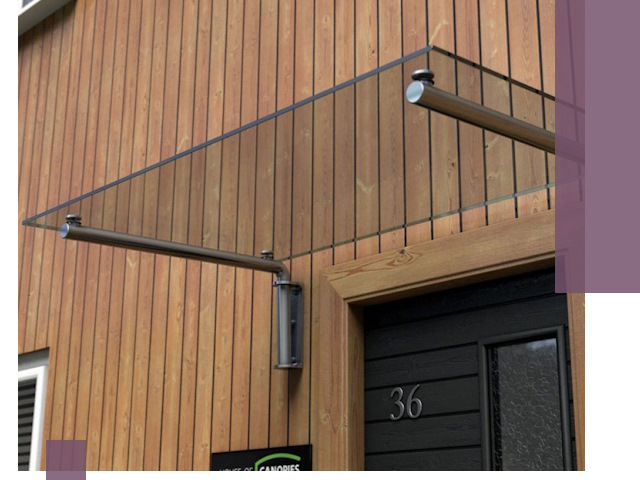 Стеклянные козырьки на входы и фасады в Павловском Посаде