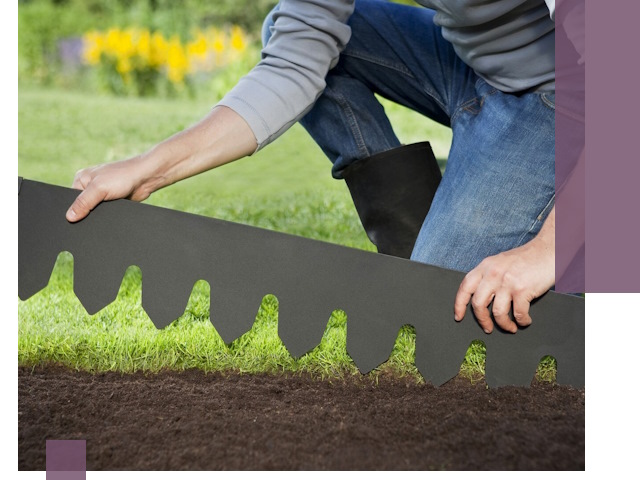 Металлические бордюры для газона в Павловском Посаде — изготовление и монтаж