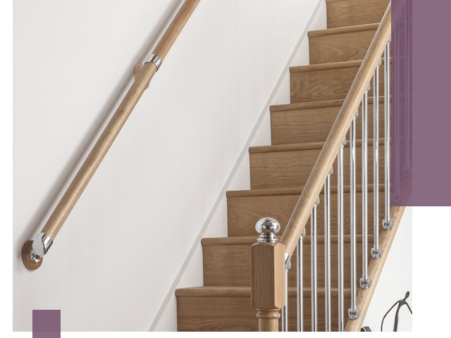 Пристенные поручни из стали и нержавейки под монтаж в Павловском Посаде